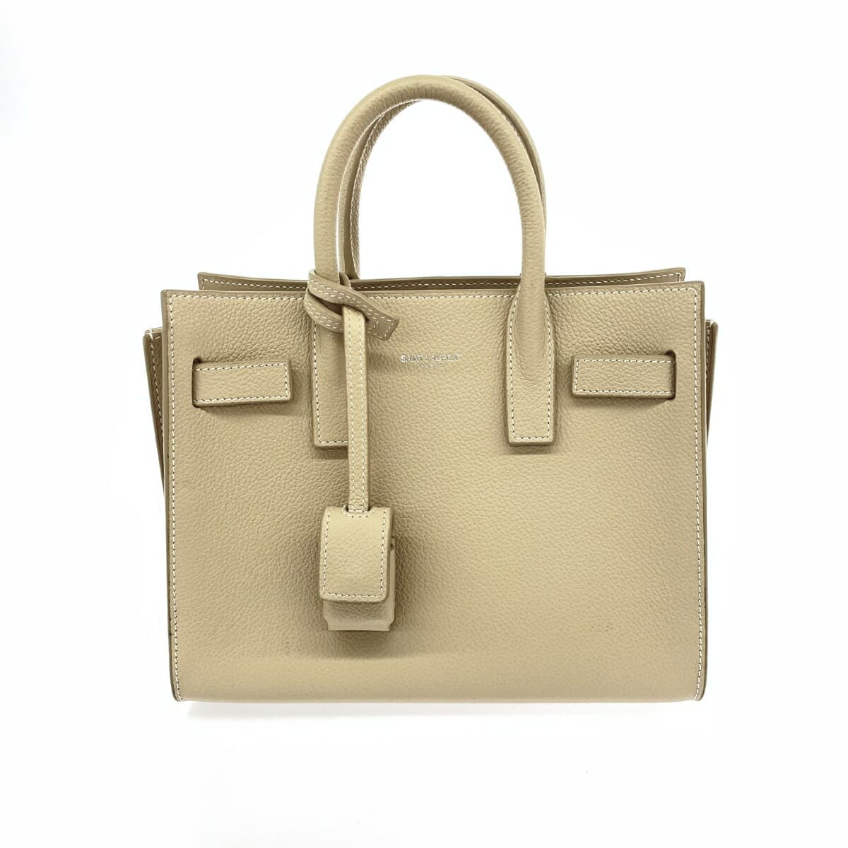 SAINT LAURENT PARIS Sac de Jour 2WAY Bag Beige Leather Women's Multifunctional Bag