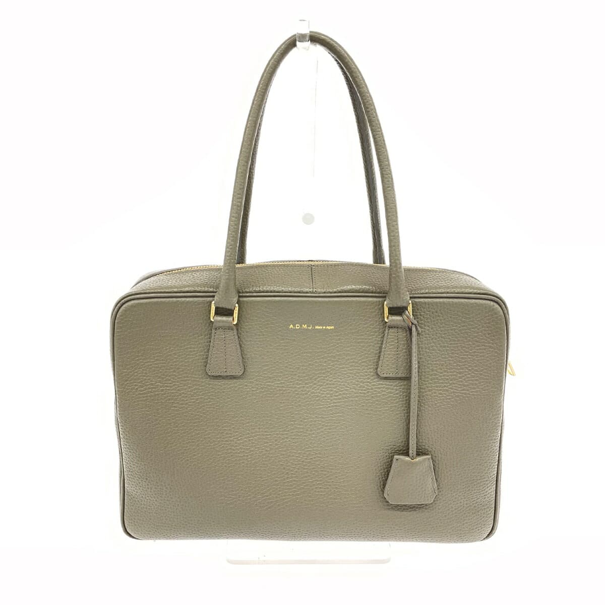 A.D.M.J (Accessoires De Mademoiselle) Accessoires De Mademoiselle Jap Mozart Tote Bag Gray Leather Women's