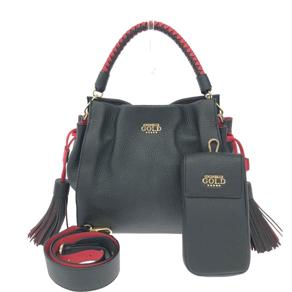 COCOCELUX 2WAY Bag Excellent Condition Red Cowhide Women's Multifunctional Bag