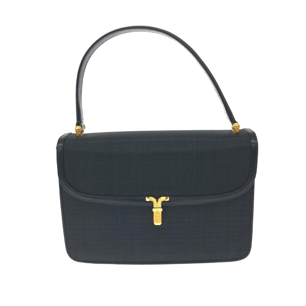 COMTESSE handbag in good condition, black, top handle, horsehair, ladies' bag, vintage with coin purse included