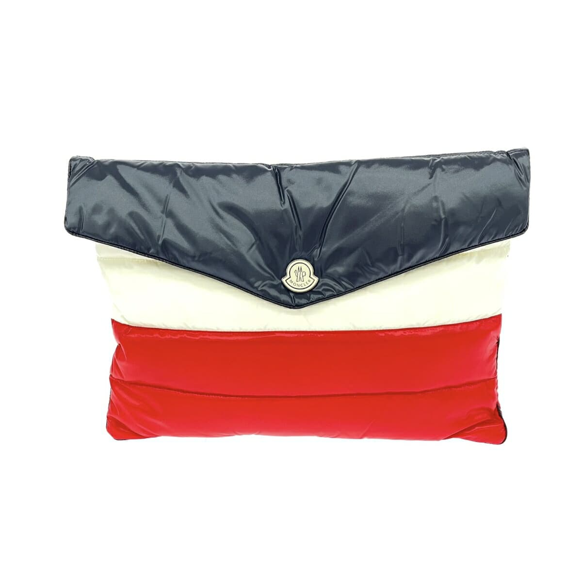 MONCLER BUSTA PIUMINO Clutch Bag Excellent Condition Multicolor Down Nylon Tricolor Unisex Second Bag