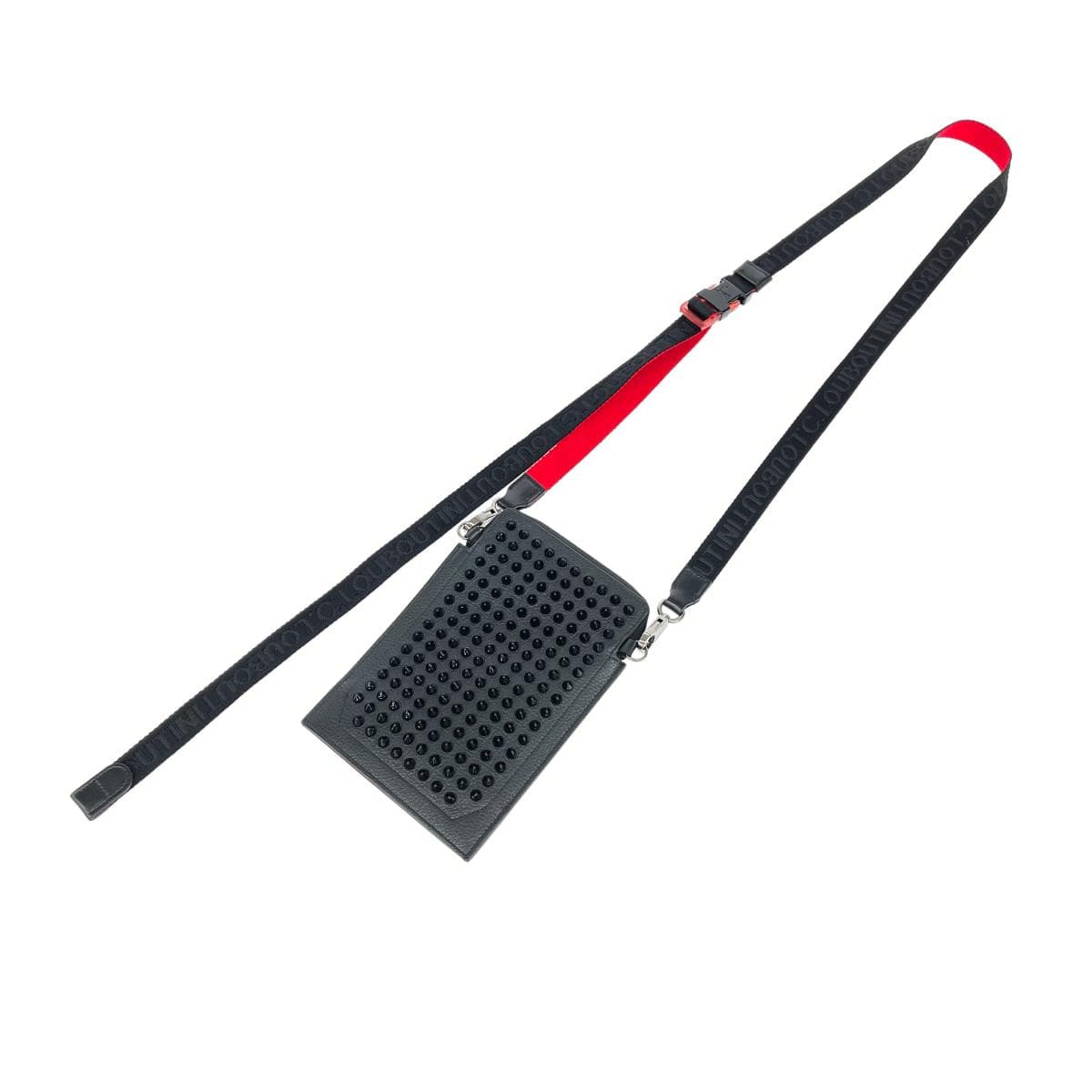 Christian Louboutin Rubilove Cross Shoulder Bag Good condition Black Leather Spike Studs Ladies