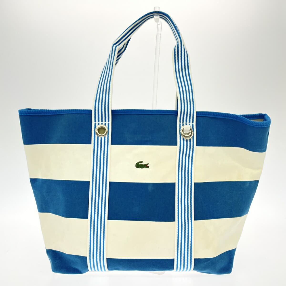 LACOSTE Tote Bag Canvas/Stripe Multicolor Unisex