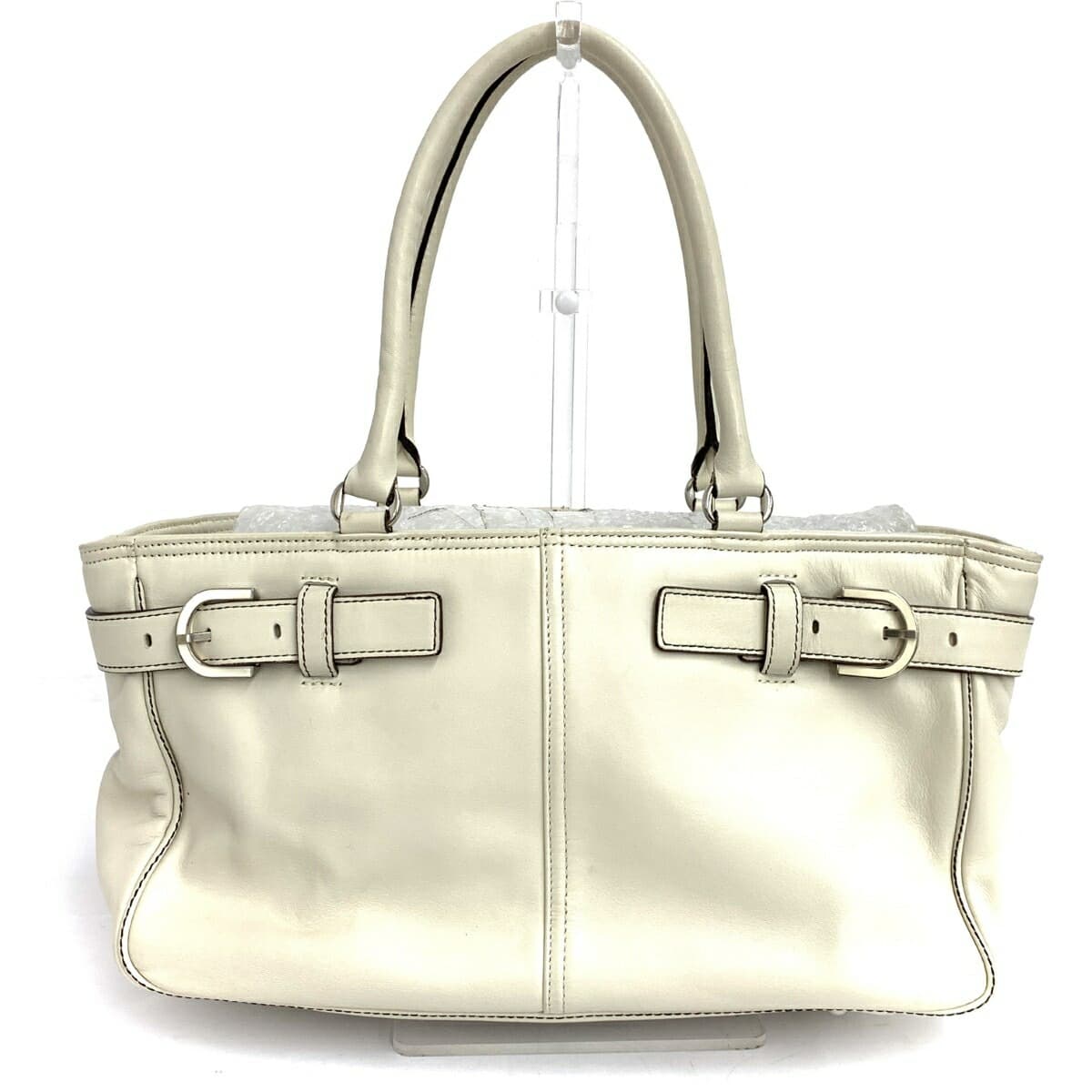 SAZABY Tote Bag Leather White Women's