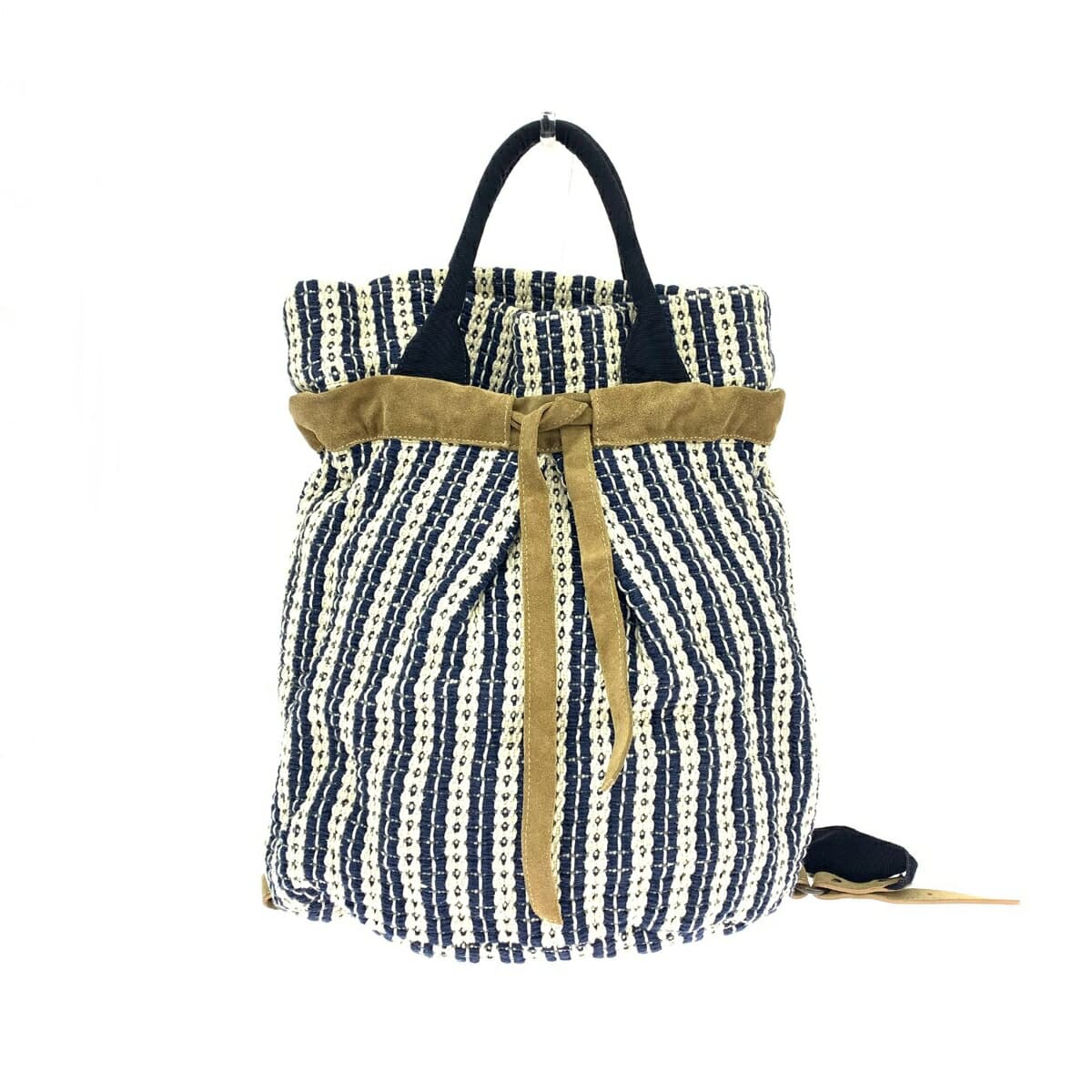 Maria La Rosa 2WAY Backpack Woven / Made in Italy / Cotton Navy Unisex