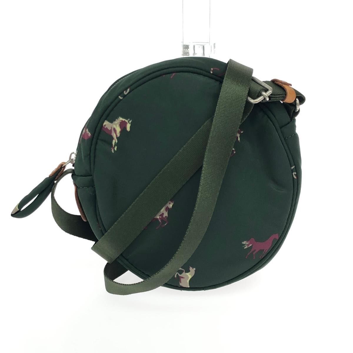 russet Rassitto Rassitto Muku/Round Shoulder Bag Horse Pattern/Nylon Green Ladies