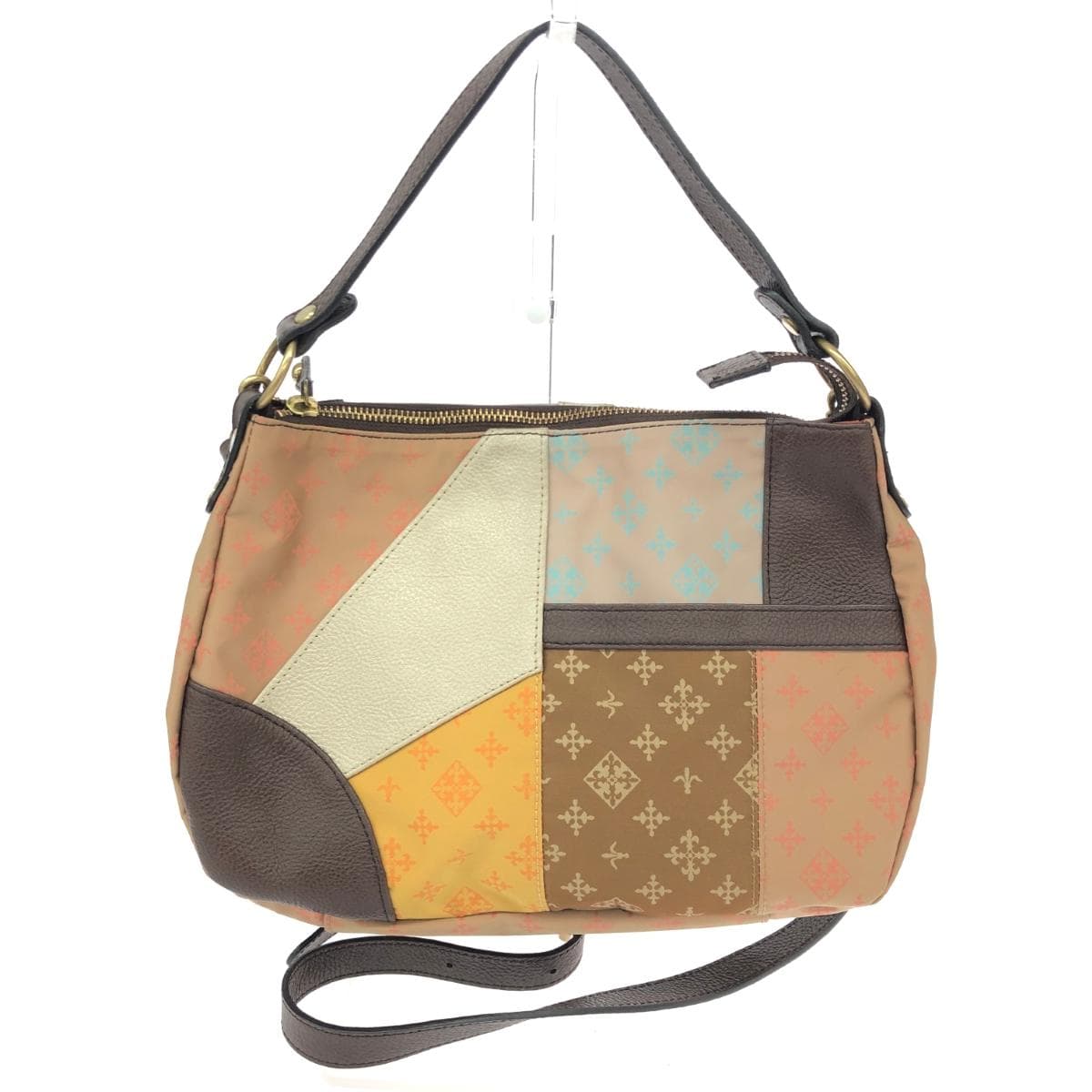 Russet Rassit 2WAY bag in good condition, patchwork/monogram/nylon, multicolor, ladies