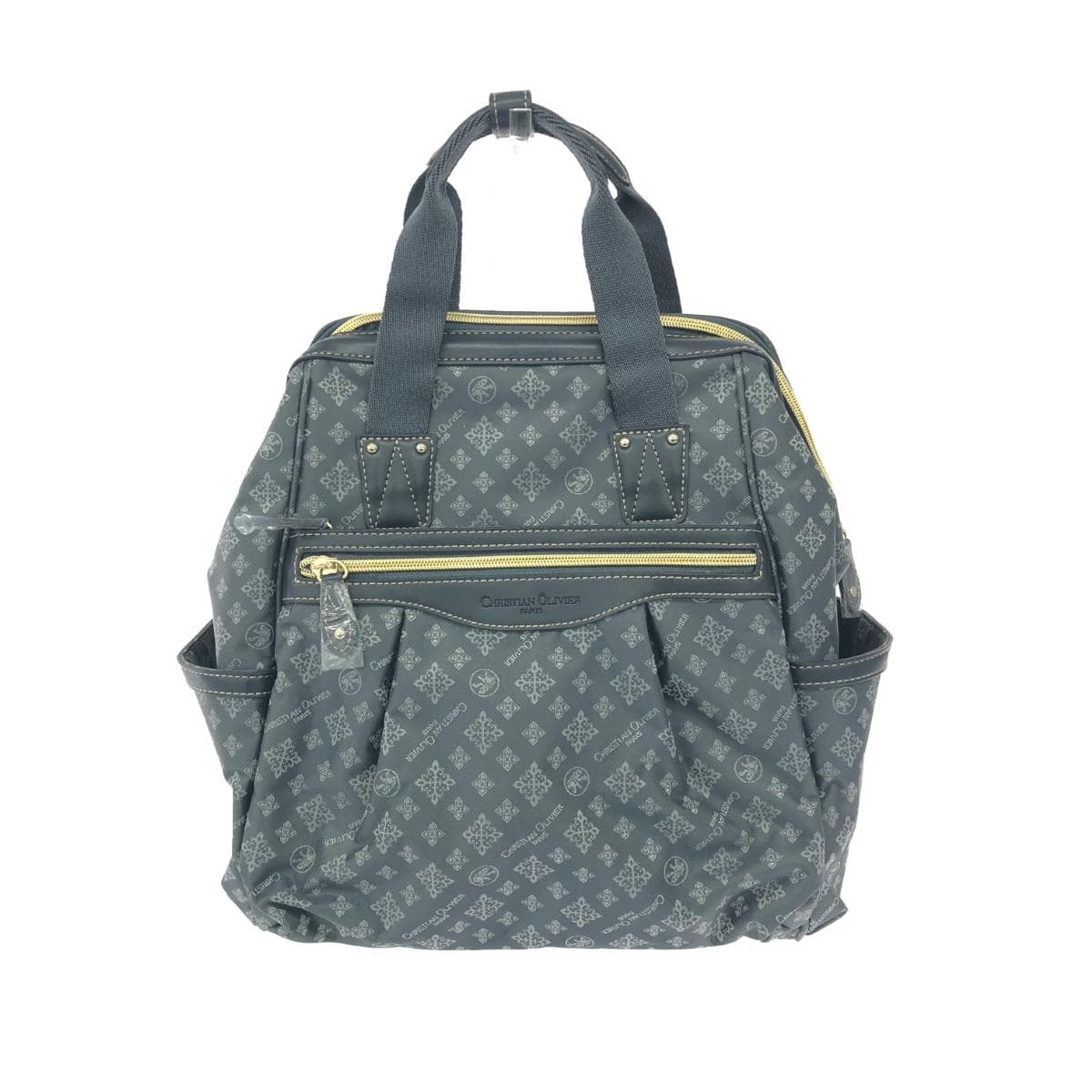 CHRISTIAN OLIVIER 2WAY Backpack Like New Monogram Nylon Gray Ladies