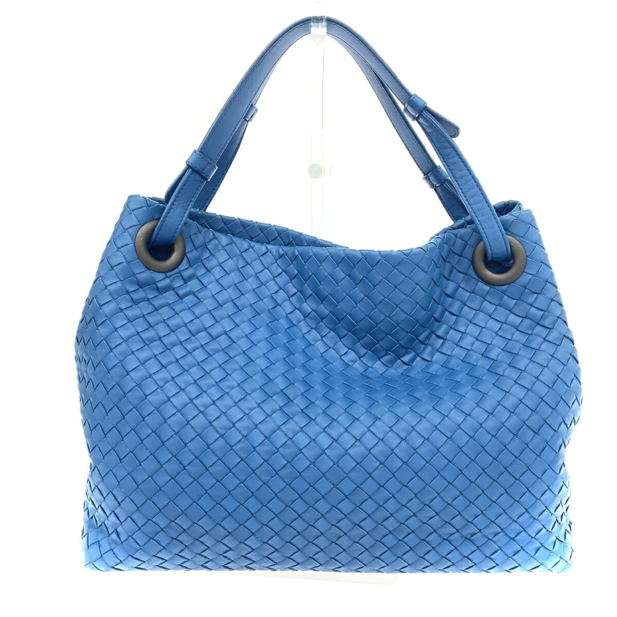 BOTTEGA VENETA Tote Bag Intrecciato/Leather Blue Unisex