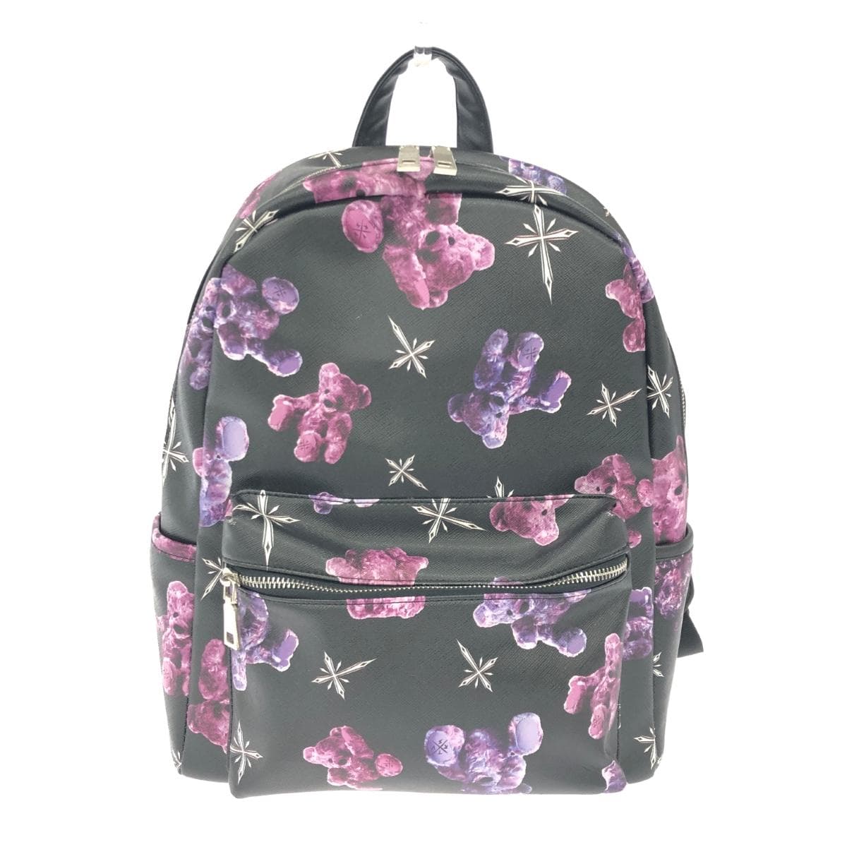 TRAVAS TOKYO Backpack in good condition, bear pattern/PVC, black, for women