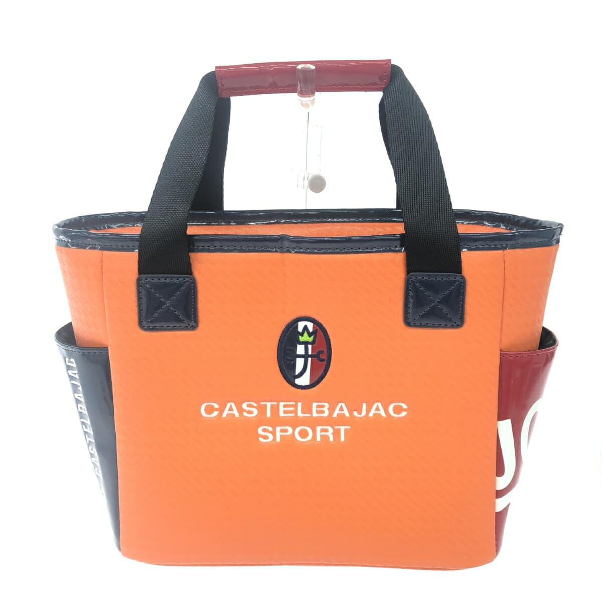 CASTELBAJAC tote bag / golf cart pouch unused item logo / embroidery orange unisex