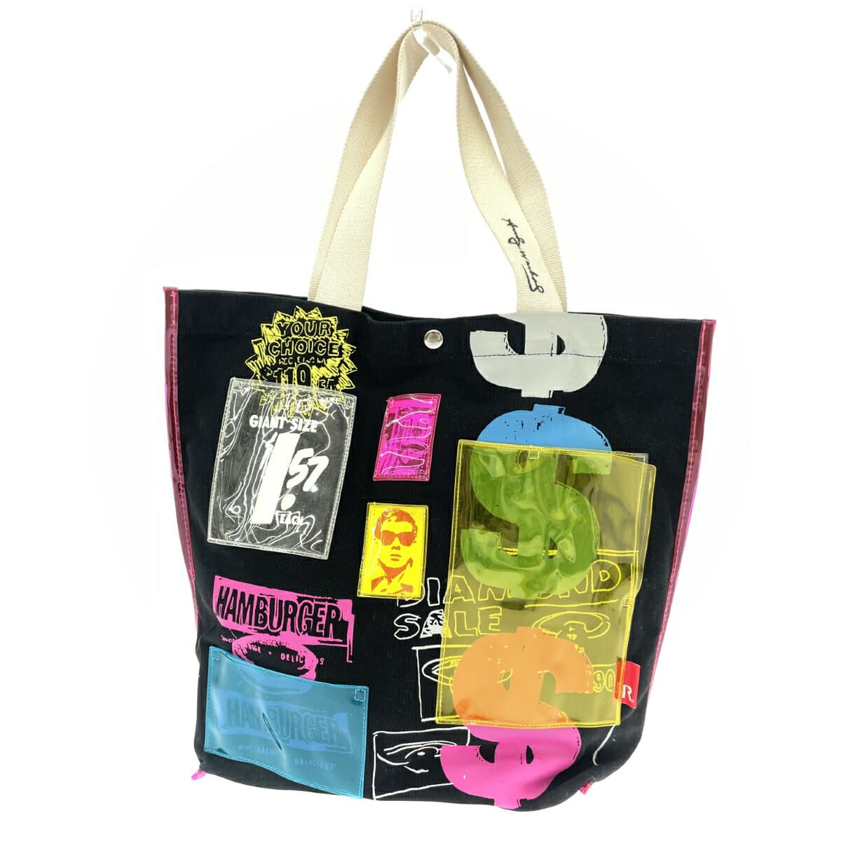 ROOTOTE x Andy Warhol / Tote Bag Canvas / Vinyl Pocket Black Men's