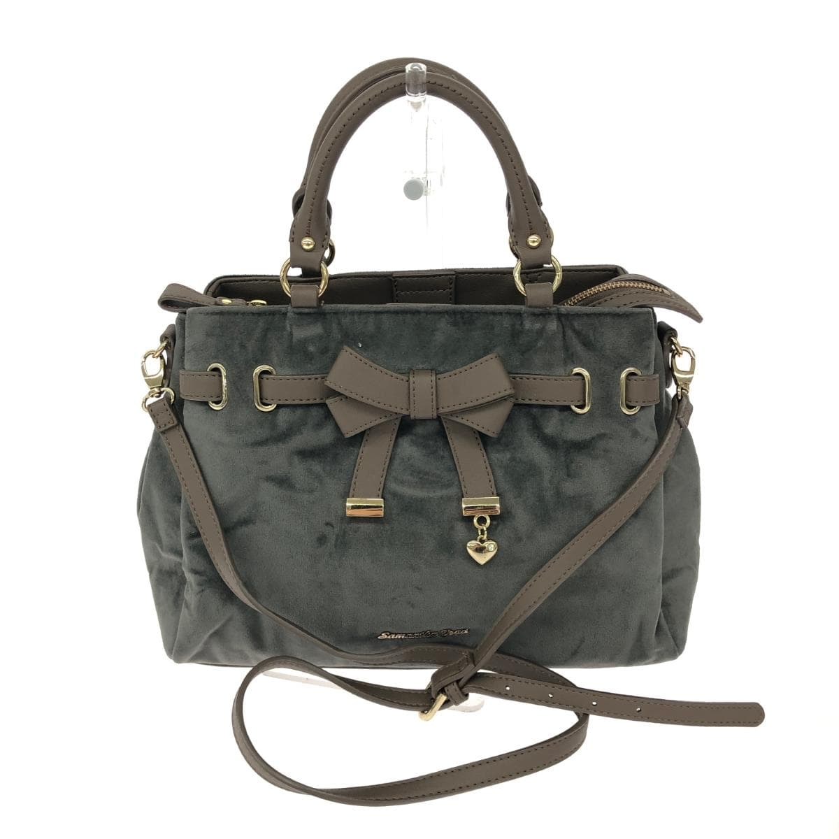 Samantha Vega 2WAY Bag Velvet Gray Women's